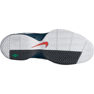 Nike Mens Air Cage Court Tennis Shoes - White/Blue - main image