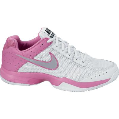 Nike Womens Air Cage Court Tennis Shoes - White/Pink - main image