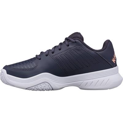 K-Swiss Kids Court Express Omni Tennis Shoes - Graystone/Peach Nectar