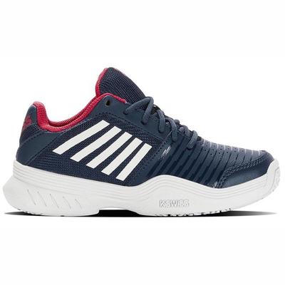 K-Swiss Kids Court Express Omni Tennis Shoes - Navy Blue/Red - main image