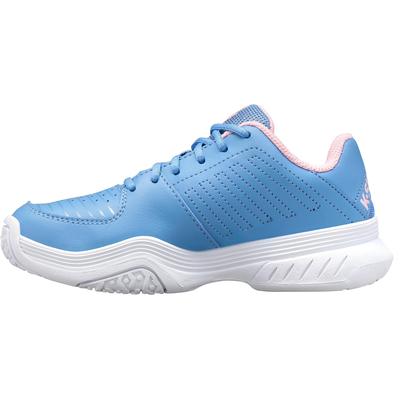 K-Swiss Court Express Girls' Omni Tennis Shoe, Silver Lake Blue White Orchid Pink, 32 EU