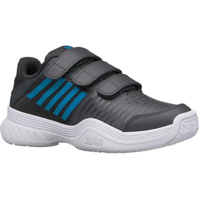 K-Swiss Kids Court Express Strap Omni Tennis Shoes - Dark Shadow
