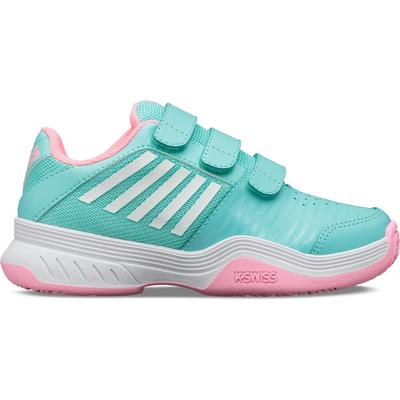K-Swiss Kids Court Express Strap Omni Tennis Shoes - Aruba Blue/Pink - main image