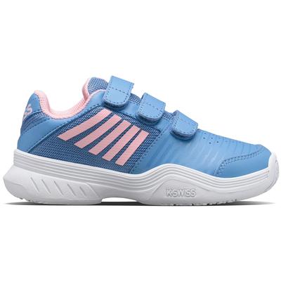 K-Swiss Kids Court Express Omni - Light Blue/Pink - main image