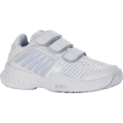K-Swiss Kids Court Express Strap Omni Tennis Shoes - White/Silver - main image