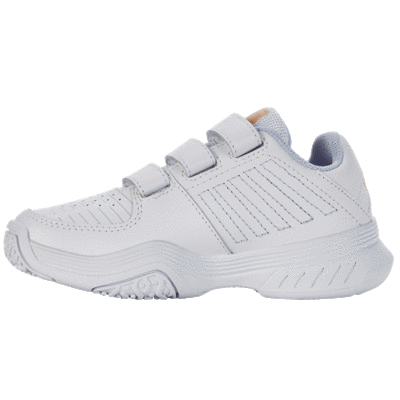 K-Swiss Kids Court Express Strap Omni Tennis Shoes - White/Silver - main image