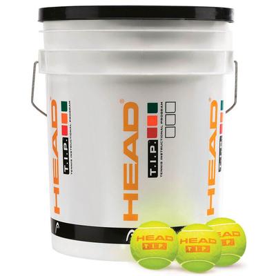 Head TIP Orange Trainer Junior Tennis Ball Bucket (6 Dozen)