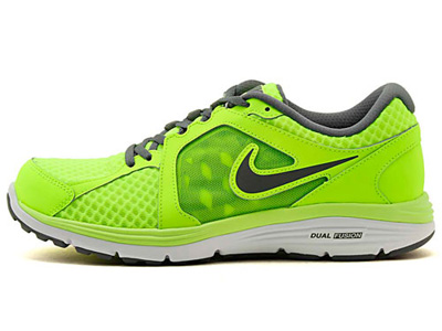 Nike Mens Dual Fusion Breathe Running Shoes - Volt/Cool-Grey - main image