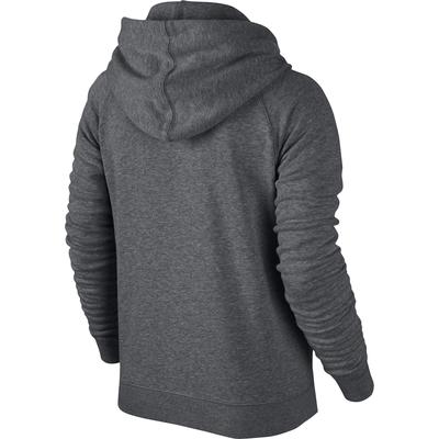 Nike Womens Rally Futura Full Zip Hoodie - Carbon Heather/Cool Grey - main image