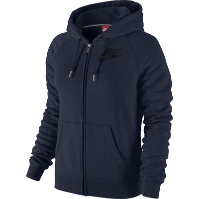 Nike Womens Rally Futura Full Zip Hoodie - Obsidian - main image