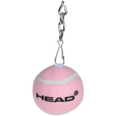 Head Mini Tennis Ball Keyring - Pink - main image