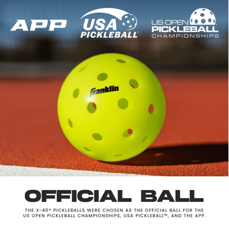 Franklin X-40 Outdoor Pickleball Balls (36 Pack Bucket) - Optic Yellow - main image