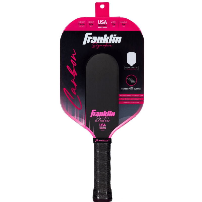 Franklin Signature Carbon Series 13mm Pickleball Paddle - Pink - main image