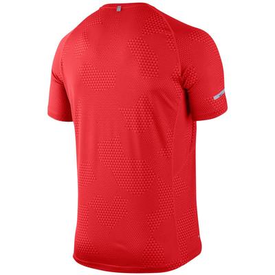 Nike Mens Printed Miler Shirt - Red - main image