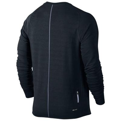 Nike Mens Dri-FIT Sprint Long Sleeve Crew - Black/Reflective Silver - main image