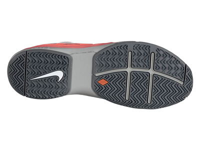 Nike Mens Air Vapor Advantage Tennis Shoes - Stadium Grey/Atomic Red - main image