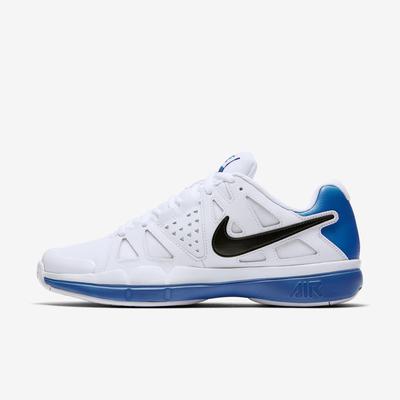 Nike Mens Air Vapor Advantage Tennis Shoes - White/Blue - main image