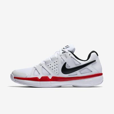 Nike Mens Air Vapor Advantage Tennis Shoes - White/University Red - main image