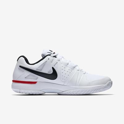 Nike Mens Air Vapor Advantage Tennis Shoes - White/University Red - main image