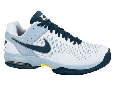 Nike Mens Air Cage Advantage Carpet Tennis Shoes - White/Armory-Navy - main image
