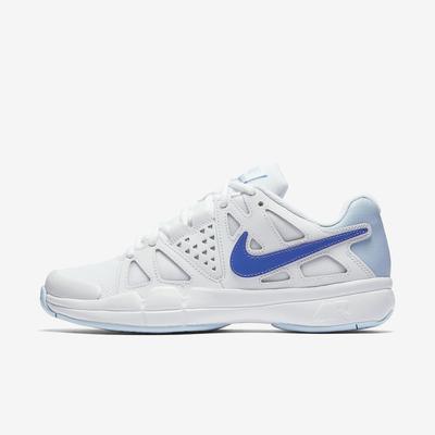 Nike Womens Air Vapor Advantage Tennis Shoes - White/Blue - main image