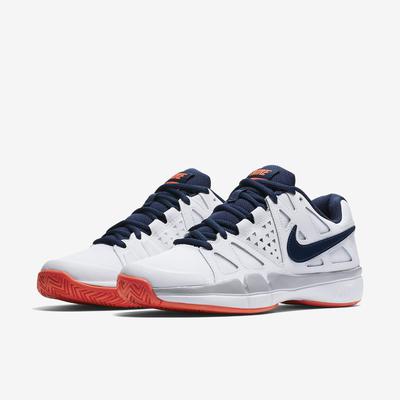 Nike Womens Air Vapor Advantage Tennis Shoe - White/Blue/Red - main image