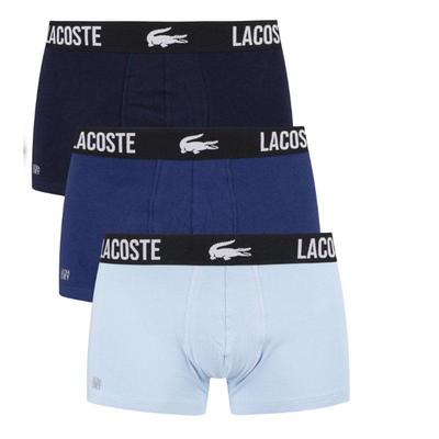 Lacoste Mens Ultra Dry Boxers (3 Pack) - Blue/Navy