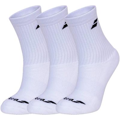 Babolat Junior Long Socks (3 Pairs) - White - main image