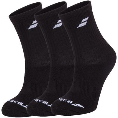 Babolat Junior Long Socks (3 Pairs) - Black/White - main image