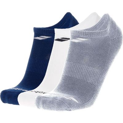Babolat Junior Invisible Socks (3 Pairs) - White/Grey/Navy - main image