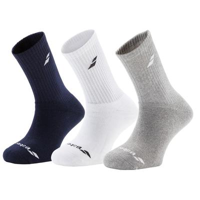 Babolat Sports Junior Socks (3 Pairs) - Heather Grey