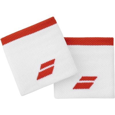 Babolat Logo Wristbands - White/Orange - main image