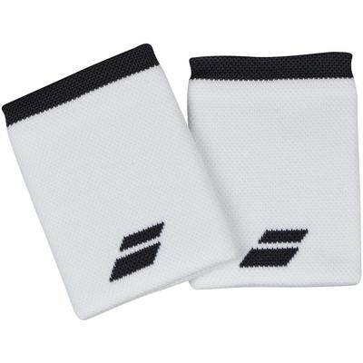 Babolat Logo Jumbo Wristbands - White/Rabbit - main image