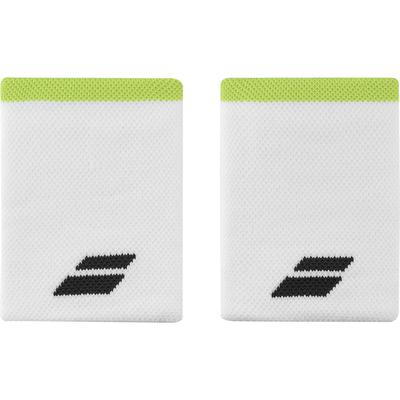 Babolat Logo Jumbo Wristband - White/Green - main image