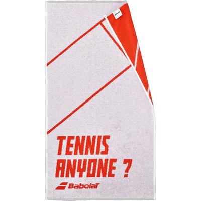 Babolat Medium Towel - White/Cherry Tomato