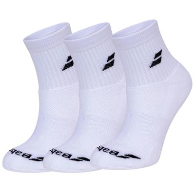 Babolat Quarter Socks (3 Pairs) - White - main image