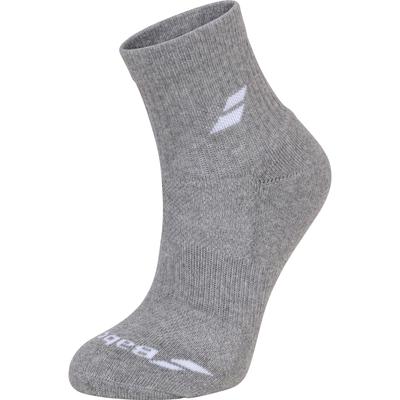 Babolat Quarter Socks (3 Pairs) - Blue/Grey/White - Tennisnuts.com