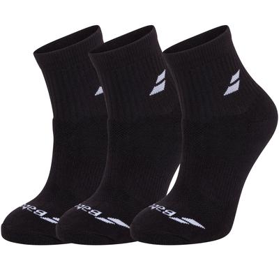 Babolat Quarter Socks (3 Pairs) - Black - main image