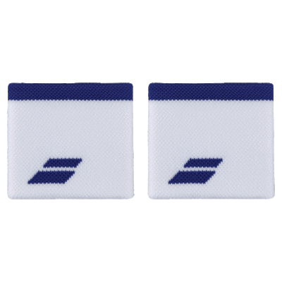 Babolat Logo Wristbands - White/Blue - main image