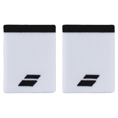 Babolat Logo Jumbo Wristbands - White/Black - main image