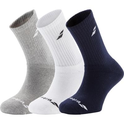 Babolat Sports Socks (3 Pairs) - Grey/White/Navy - main image