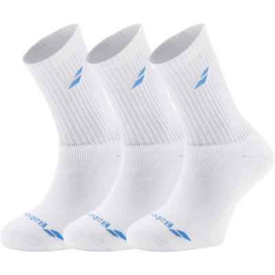 Babolat Sports Socks (3 Pairs) - White/Blue - main image