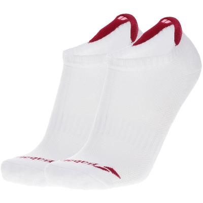 Babolat Womens Invisible Socks (2 Pairs) - White/Red - main image