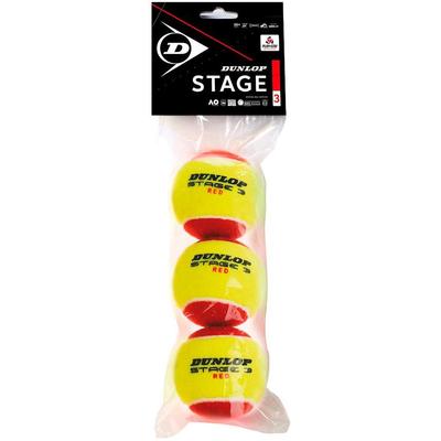 Dunlop Stage 3 Red Junior Tennis Balls (3 Ball Pack) - main image