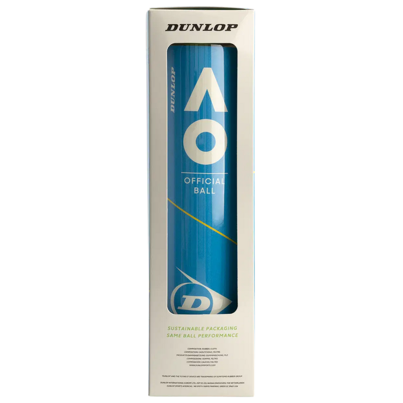 Dunlop Australian Open 2*4 Pet Cartonete Tennis Balls (4 Ball Can) - main image