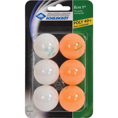 Schildkrot Elite 1 Star Table Tennis Balls - Orange/White (Pack of 6)