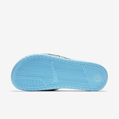 Nike Womens Benassi Just Do It Flip Flops - Blue/Raisin/Mint - main image