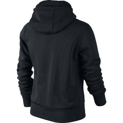 Nike Boys YA76 Brushed Fleece Full-Zip Hoodie - Black
