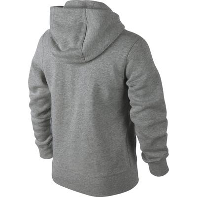 Nike Boys YA76 Brushed Fleece Full-Zip Hoodie - Dark Grey Heather - main image