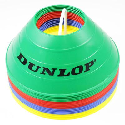 Dunlop Marker Cones - 20 Cone Set - Yellow/Blue/Green/Red
